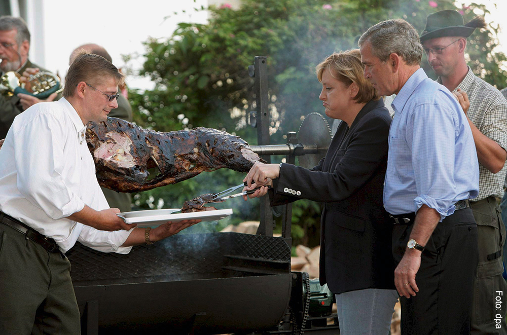 In Trinwillershagen fand das Grillfest der Kanzlerin mit US-Präsident George Bush statt.