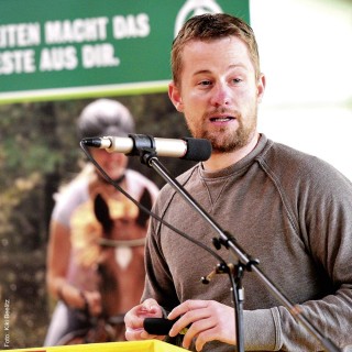 Fußballtrainer und Trainerausbilder Martin Hugel aus Münster erklärte den Zuhörern, wie die Jugend in seiner Sportart gefördert wird.