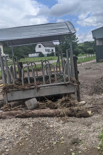 xxPaddocks bis auf die Drainage abgespült